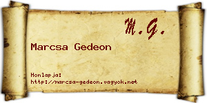Marcsa Gedeon névjegykártya
